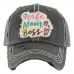 "WIFE MOM BOSS"  Embroidered  Vintage Style Ball Cap with Washedlook  eb-35297466